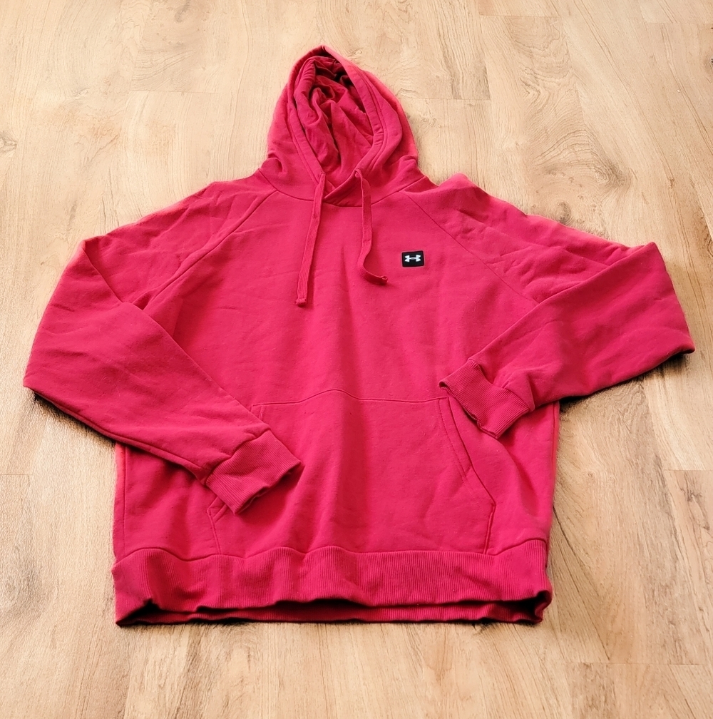 Under Armour Red Hoodie Sweatshirt Size Large